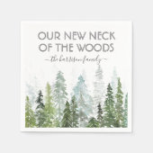 Onze nieuwe nek van de Bossen | Houseopwarming Servet (Voorkant)
