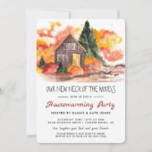 Onze nieuwe nek van de Bossen Housewarming Party Kaart (Voorkant)