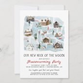 Onze nieuwe nek van de Bossen Housewarming Party Kaart (Voorkant)