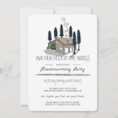 Onze nieuwe nek van de Bossen Housewarming Party Kaart (Voorkant)