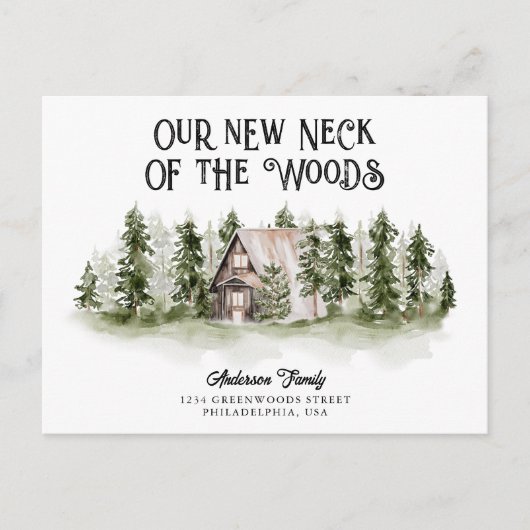 Onze nieuwe nek van de Bossen Nieuwe Startbeweging Aankondigingskaart (Voorkant)