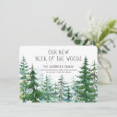 Onze nieuwe nek van de Bossen Pine Spruce Trees di Kaart (Staand voorkant)