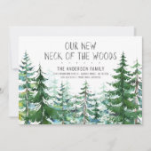 Onze nieuwe nek van de Bossen Pine Spruce Trees di Kaart (Voorkant)