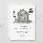 Onze nieuwe nek van de Bossen Pine Spruce Trees Ho Feestdagenkaart (Voorkant)