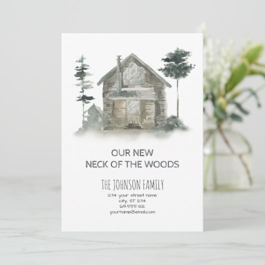 Onze nieuwe nek van de Bossen Pine Spruce Trees Ho Feestdagenkaart (Staand voorkant)