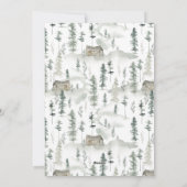 Onze nieuwe nek van de Bossen Pine Spruce Trees Ho Feestdagenkaart (Achterkant)