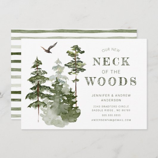 Onze nieuwe nek van de Bossen | Verplaatsingsaanko Aankondiging (Voorkant / Achterkant)