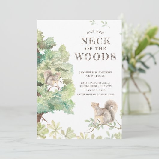 Onze nieuwe nek van de Bossen | Verplaatsingsaanko Aankondiging (Staand voorkant)