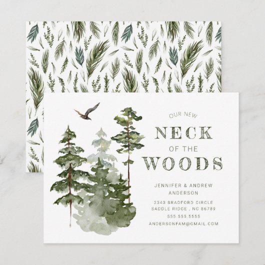 Onze nieuwe nek van de Bossen | Verplaatsingsaanko Aankondiging (Voorkant / Achterkant)