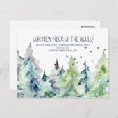 Onze nieuwe nek van de Bossen | Verplaatsingsaanko Aankondigingskaart (Voorkant / Achterkant)