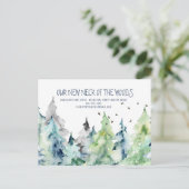 Onze nieuwe nek van de Bossen | Verplaatsingsaanko Aankondigingskaart (Staand voorkant)