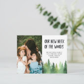 Onze nieuwe nek van de Pine Trees Foto Bewegend Aankondigingskaart (Staand voorkant)