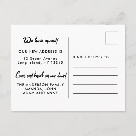 Onze nieuwe Nest Waterverf in beweging Aankondigingskaart (Achterkant)