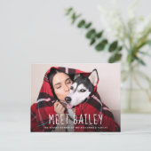 Onze nieuwe Pet Dog | Eenvoudige aankondiging foto (Staand voorkant)