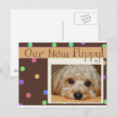 Onze nieuwe puppy - Gepersonaliseerd Briefkaart (Voorkant / Achterkant)