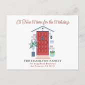 Onze nieuwe thuis kerst verhuisaankondiging briefkaart (Voorkant)