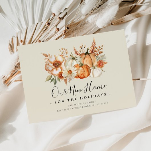 Onze Nieuwe Thuis Thanksgiving bewegende aankondig Briefkaart