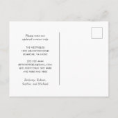 Onze nieuwe Thuisbloemen,  bloemen en olievloeiing Aankondigingskaart (Achterkant)