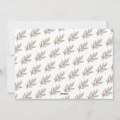 Onze nieuwe Thuiskerstavond Greenery Monogram Foto Feestdagenkaart (Achterkant)