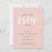 Onze Nieuwe Trouwdatum Bewaren Uitstel Save The Date (Voorkant)