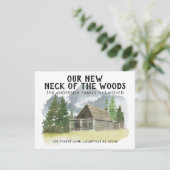 Onze Nieuwe Wijk Bomen Berg Verhuizen Aankondiging (Staand voorkant)