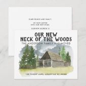 Onze Nieuwe Wijk Bomen Berg Verhuizen Aankondiging (Voorkant / Achterkant)