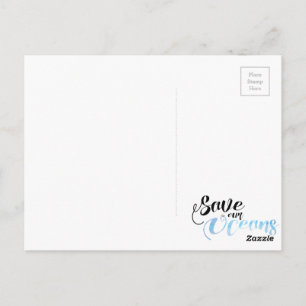Onze oceanen redden briefkaart