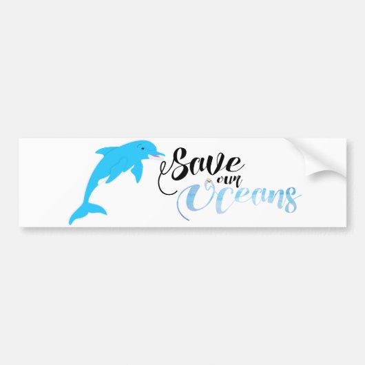 Onze oceanen redden bumpersticker (Voorkant)