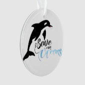 Onze oceanen redden ornament (voorkant)