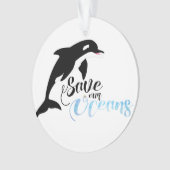 Onze oceanen redden ornament (voorkant)