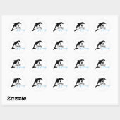 Onze oceanen redden ronde sticker (Vel)