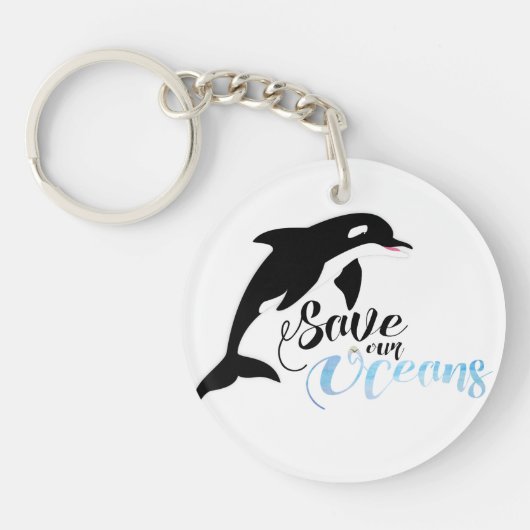 Onze oceanen redden sleutelhanger (Voorkant)