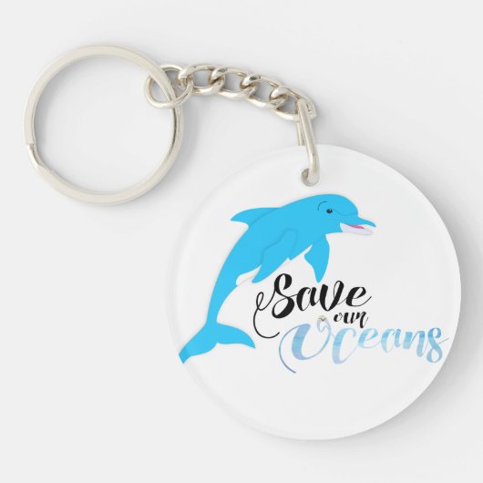 Onze oceanen redden sleutelhanger (Voorkant)
