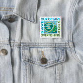 Onze oceanen redden vierkante button 5,1 cm (In situ)