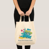 Onze oceanen schoon houden tote bag (Voorkant (product))