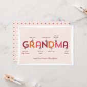 Onze oma is... Wenskaart voor Moederdag Kaart (Voorkant / Achterkant in situ)