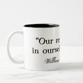 Onze oplossingen liggen in onszelf: Shakespeare Tweekleurige Koffiemok (Links)