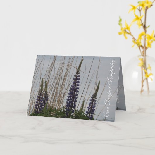 Onze oprechte condoleance Kaart (Gele Bloem)