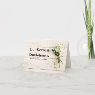 Onze oprechte condoleerkaart bedankkaart