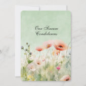 Onze oprechte deelneming notitiekaartje (Voorkant)