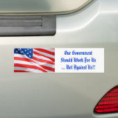 Onze Overheid Moet Voor Ons Werken Bumpersticker (Op auto)