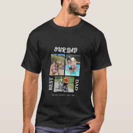 Onze Papa Beste Papa Fotocollage Personaliseer Vad T-shirt
