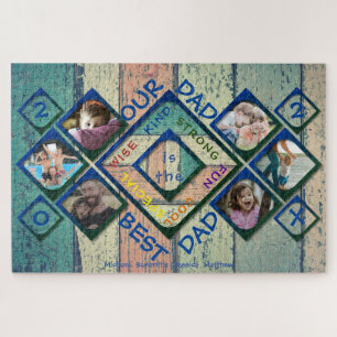 Onze Papa is de Beste Papa Houten Fotocollage Legpuzzel