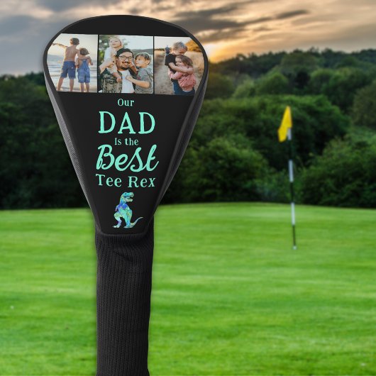 Onze Papa is de Beste Tee Rex 3 Foto Collage Golfheadcover