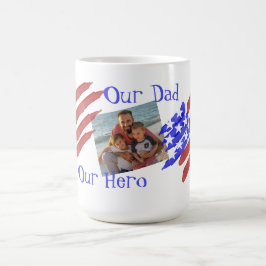 Onze papa onze held foto Stars & Stripes vlag Koffiemok