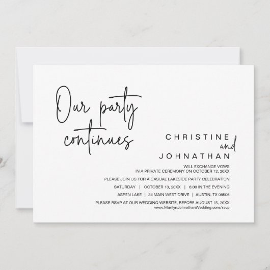 Onze partij gaat door met het weduwen van het Elop Kaart (Voorkant)