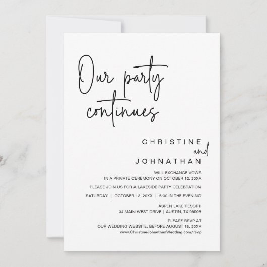 Onze partij gaat door met het weduwen van het Elop Kaart (Voorkant)