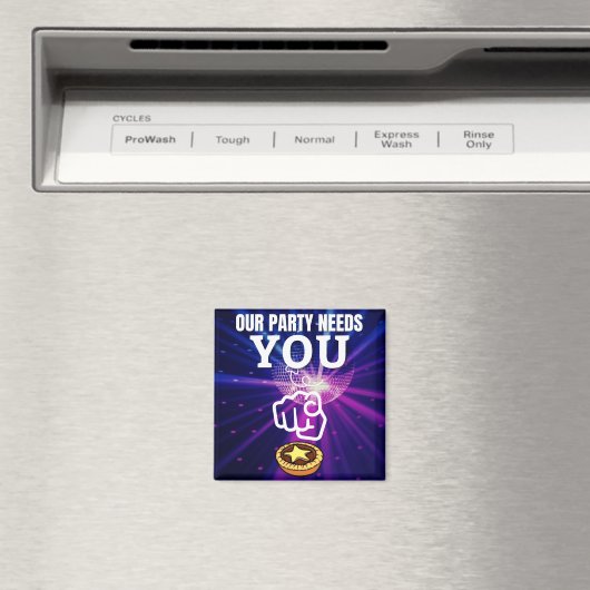 Onze partij heeft je nodig - gehakt taarten magneet (Insitu (Vaatwasser))