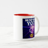 Onze partij heeft je nodig - gehakt taarten tweekleurige koffiemok (Voorkant rechts)