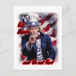 Onze patriottische oom Sam geeft goed advies over Feestdagenkaart